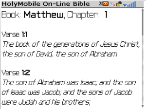 HolyMobile Bible Reference On-Line Edition