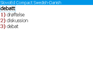 Danish-Swedish-Danish Slovoed Compact dictionary