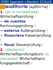 Dictionary Spanish-German-Spanish SCHOOL by PONS