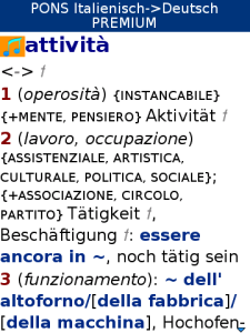 Dictionary Italian-German-Italian PREMIUM by PONS