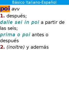 Berlitz Diccionario Básico Español-Italiano y Italiano-Español para BlackBerry