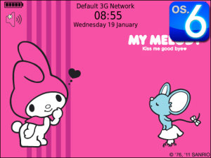 My Melody Pink Kiss Slide Theme Theme for OS 6.0.0