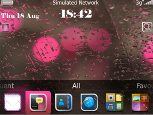 Pink Lights in the Rain Theme for OS6
