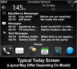 Simply7 Black for BlackBerry Messenger - Today Plus
