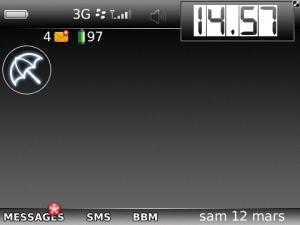 Big Clock and Fast Mail Access for BlackBerry Bold OS6