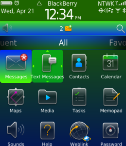 Green 'N' Blue Fusion for BlackBerry Torch 9800