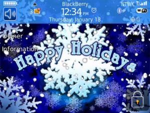 Happy Holidays Snowflakes Animated Theme