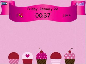Ice Cream and Cupcakes for BlackBerry 8520 and 8530 Theme