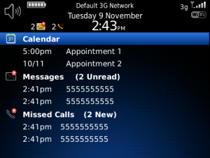 CLASSIC Today Theme Calendar Messages Missed Calls Applications