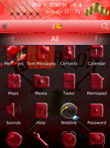 Red Warrior Theme for BlackBerry Torch