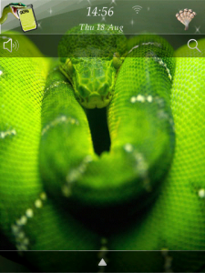 Green Tree Python Theme for BlackBerry Torch