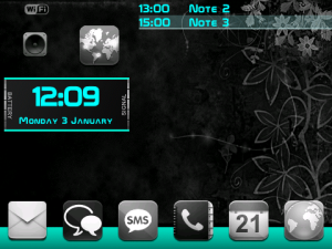 Elegant Black Cyan Custom Style