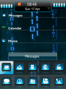 Glossy Matrix Theme For BlackBerry OS6