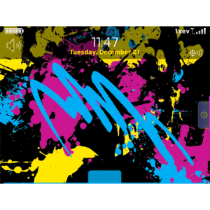 Neon Paint Splat Static Theme