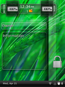 Shining Grass theme For BlackBerry Torch