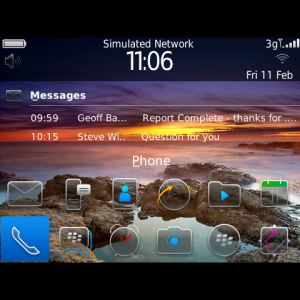 2 Row Email Theme with Email Messages Home Screen Theme
