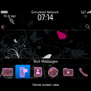 Butterflies Theme with Baby Pink Icons