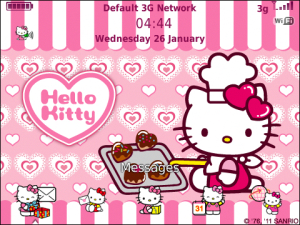 Hello Kitty making chocolate for sweetheart