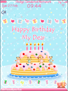 Sweet Pastel Happy Birthday Cake