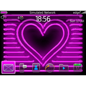 Pink Heart - Animated Pink Neon Love Heart