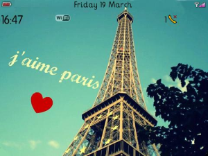 I Love Paris II for BlackBerry Bold 9700 and Tour