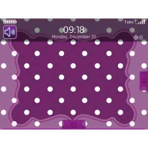 Free Purple Polkadots Photo Frame Theme