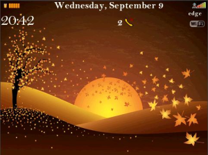 Whimsical Fall theme for BlackBerry