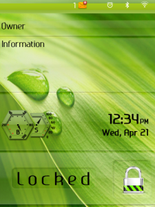 Green Leaf Theme For BlackBerry Torch