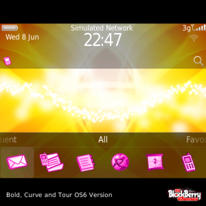 Gold Sparkle with Vivid Pink Outline Icons Theme