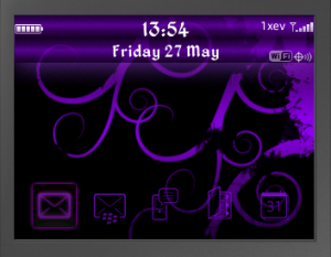 Purple Grunge Swirls Theme