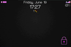 Simple Pink Bold 9000 theme for BlackBerry