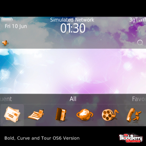 Clouds with Orange Aspect Icons Theme
