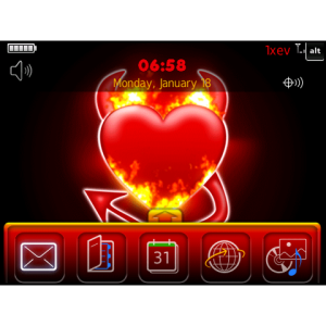 Devil Heart Animated Sliding Bottom Dock Theme