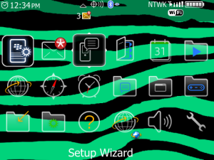 Zebra Ocean Green