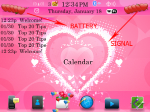 Romantic Love Theme With BlackBerry OS 7 Icons