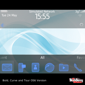 Blue Wave Abstract Theme with Stunning Aqua Blue Icons