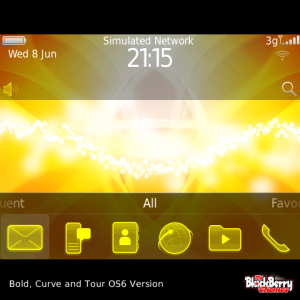 Gold Sparkle with Yellow Icons Theme