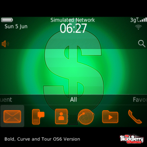 Green Dollar Money Theme with Magnificent Orange Icons