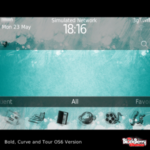 Abstract Turquoise Theme with Wonderful Black Aspect Icons