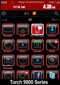Red-Black-White Sports Team Theme for BlackBerry 6