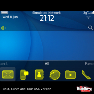 Blue Tech with Yellow Icons Theme