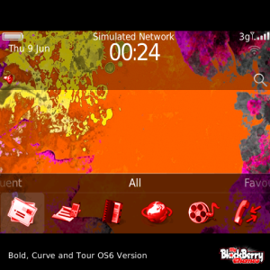 Color Explosion with Red Aspect Icons Theme