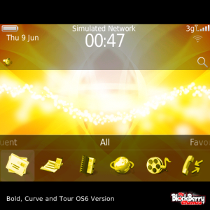 Gold Sparkle with Yellow Aspect Icons Theme