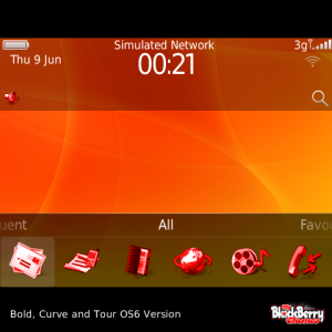Sun Glow with Red Aspect Icons Theme