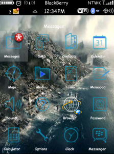 End of The World with brilliant blue icons
