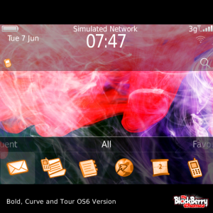 Colored Smoke Abstract Theme with Stunning Orange Outline Icons