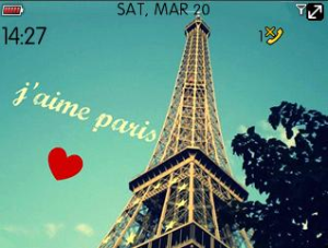 I Love Paris II for BlackBerry 8300_8800 Theme
