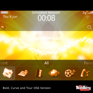 Gold Sparkle with Orange Aspect Icons Theme