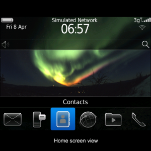 Spectacular Northern Lights Theme with Chrome Icons