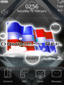 DOMINICAN REP - GLAMOROUS WALLPAPER FLAG